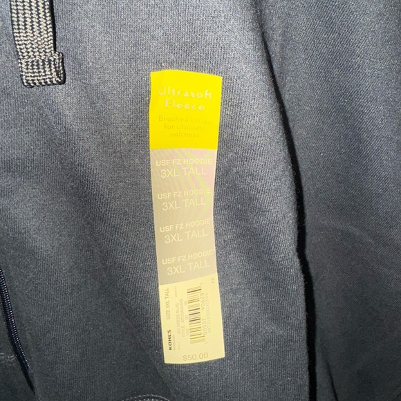 Tek Gear Navy Blue Hoodie 3XLT - Picture 3 of 6